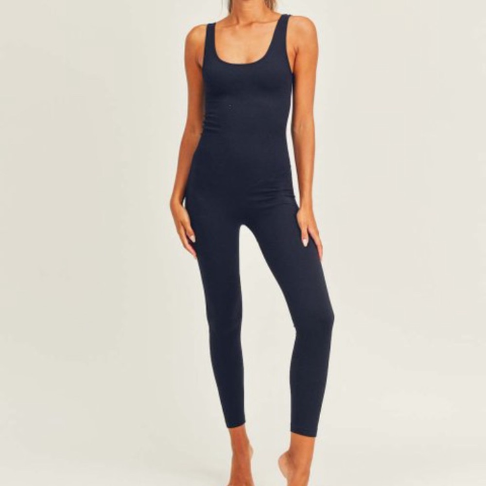 NEW Ribbed Seamless Sleeveless Jumpsuit S M L - Picture 6 of 7